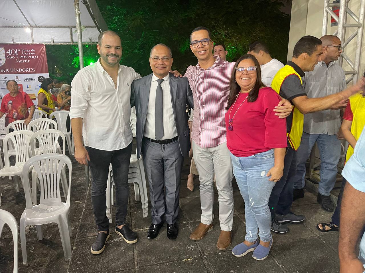 Vereadores acompanham missa campal que marca o encerramento da Festa do São Lourenço Mártir